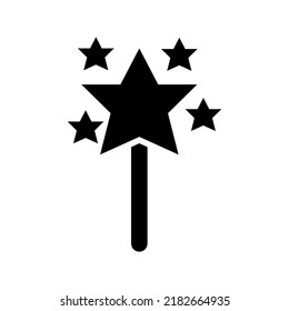 magic wand icon or logo isolated sign symbol vector illustration - high quality black style vector icons
