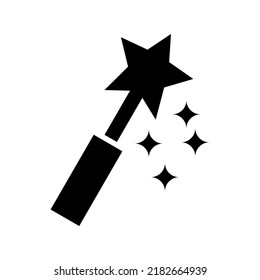 magic wand icon or logo isolated sign symbol vector illustration - high quality black style vector icons
