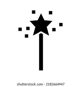 magic wand icon or logo isolated sign symbol vector illustration - high quality black style vector icons
