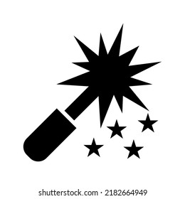 magic wand icon or logo isolated sign symbol vector illustration - high quality black style vector icons
