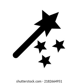 magic wand icon or logo isolated sign symbol vector illustration - high quality black style vector icons
