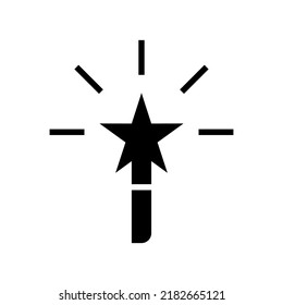 magic wand icon or logo isolated sign symbol vector illustration - high quality black style vector icons

