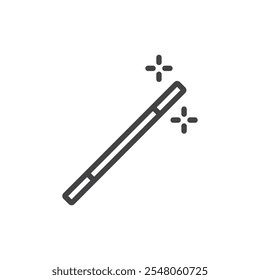 Magic wand icon Logo symbol outline set