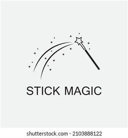 magic wand icon logo vector illustration