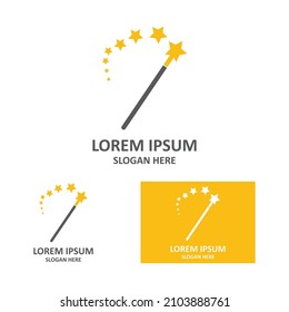 magic wand icon logo vector illustration