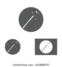magic wand icon logo vector illustration