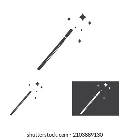 magic wand icon logo vector illustration