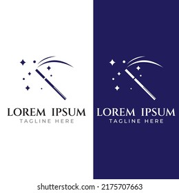 magic wand icon logo vector illustration