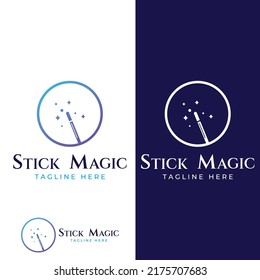 magic wand icon logo vector illustration