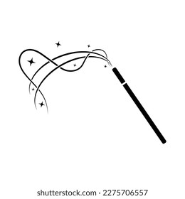 magic wand icon logo vector template