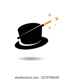 Zauberstab-Symbol-Logo, Vektorvorlage