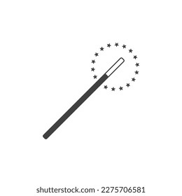 plantilla de vector de logotipo de icono de varita mágica
