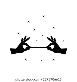 magic wand icon logo vector template