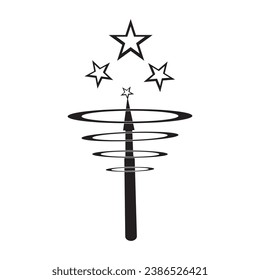 magic wand icon logo vector illustration