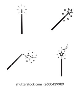 magic wand icon logo vector illustration design template