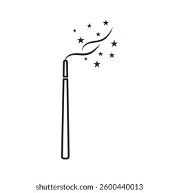 magic wand icon logo vector illustration design template