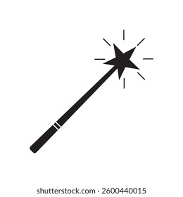 magic wand icon logo vector illustration design template