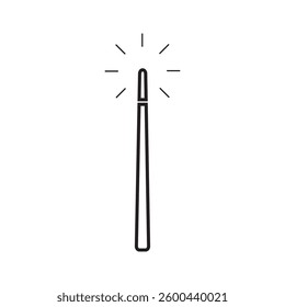 magic wand icon logo vector illustration design template