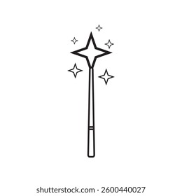 magic wand icon logo vector illustration design template