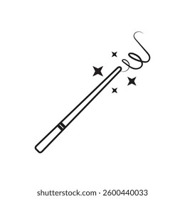 magic wand icon logo vector illustration design template