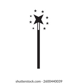 magic wand icon logo vector illustration design template