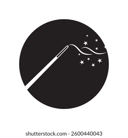 magic wand icon logo vector illustration design template