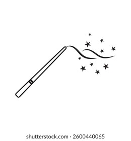 magic wand icon logo vector illustration design template