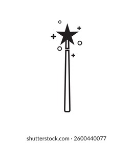 magic wand icon logo vector illustration design template