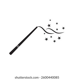 magic wand icon logo vector illustration design template