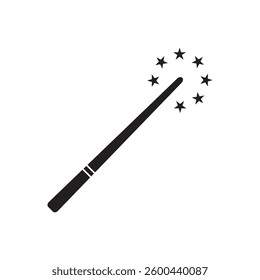 magic wand icon logo vector illustration design template