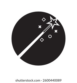 magic wand icon logo vector illustration design template