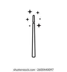 magic wand icon logo vector illustration design template