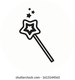 Magic Wand icon, magical stars symbol vector design. Great for mobile app, web design, banner, etc