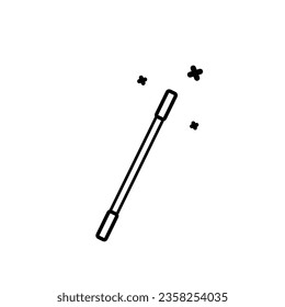 Magic Wand icon. Magician Stick Wizard vector logo template illustration design.