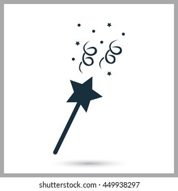 Magic wand icon on the background