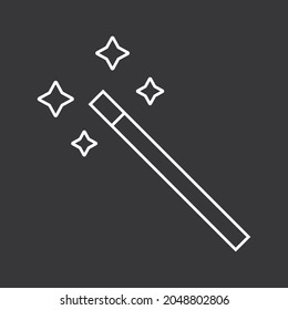 Magic wand icon on grey background