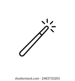 magic wand icon outline collection in black