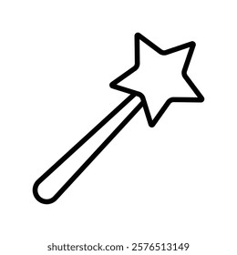 Magic wand icon Outline vector for web ui