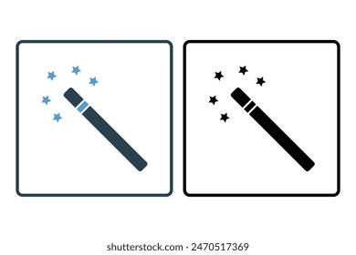 Magic wand icon. icon related to edit tool. suitable for web site, app, user interfaces, printable etc. solid icon style. simple vector design editable