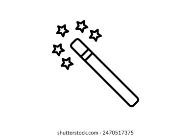 Magic wand icon. icon related to edit tool. suitable for web site, app, user interfaces, printable etc. line icon style. simple vector design editable