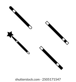 Magic Wand Icon Set  Vector Design.