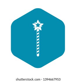 Magic wand icon. Simple illustration of magic wand vector icon for web