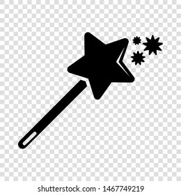 Magic wand icon. Simple illustration of magic wand vector icon for web