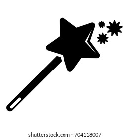 Magic wand icon. Simple illustration of magic wand vector icon for web