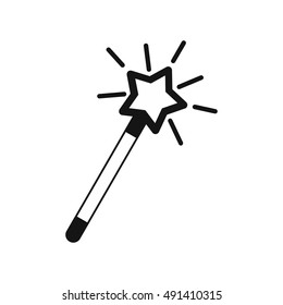 Magic wand icon in simple style on a white background vector illustration