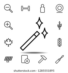 magic wand icon. Simple thin line, outline vector element of minimalistic, web icons set for UI and UX, website or mobile application