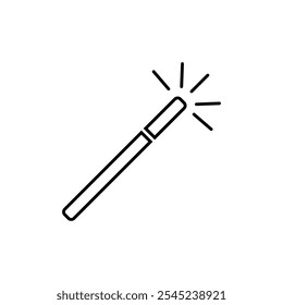 Magic Wand Icon Single Thin line vector art set