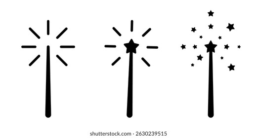 Magic wand icon symbol simple design