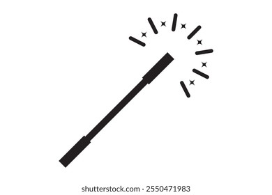 Magic wand icon symbol. Magic wand with star icon. vector illustration.