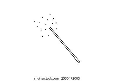 Magic wand icon symbol. Magic wand with star icon. vector illustration.